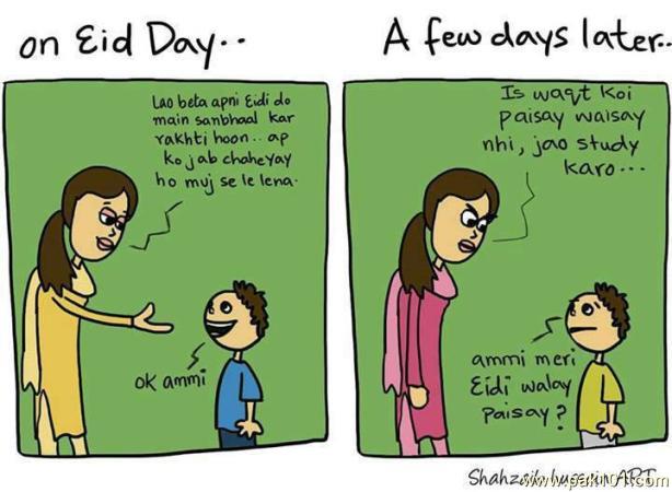 on eid day money